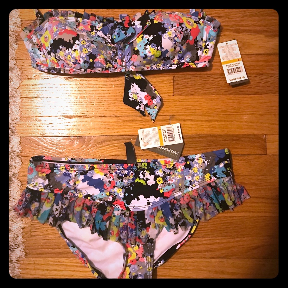 kenneth cole floral bikini